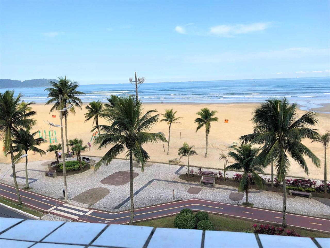 Apto Frente Ao Mar Com Vista Maravilhosa Appartement Praia Grande  Buitenkant foto